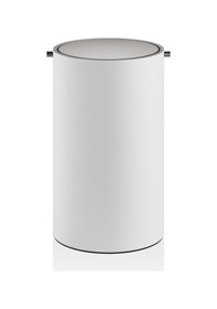 Resim Stone Çöp Kovası Sallanır Kapak - Beyaz/krom Beyaz/krom 
