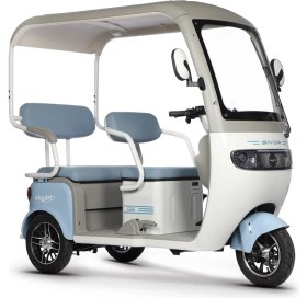 Resim Skyjet Skycar Elektrikli Moped Beyazmavi 