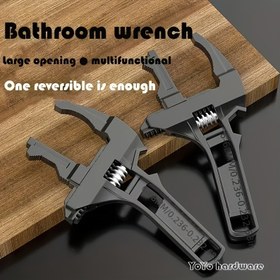 Resim Dayanıklı Ayarlanabilir Boru Anahtarı - Geniş Açıklık (6-68mm), Tek Taraflı Tasarım, Profesyoneller ve DIY için Manuel Banyo & Tesisat Aleti - Dayanıklı Metal Yapı, Somunlar ve Cıvatalar İçin - Yer Tasarrufu Sağlayan Ev Atölye Anahtarı, Güvenilir El Aleti, Profesyonel Marangozlar 
