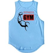 Resim Gökyüzü Mavisi Antrenman Spor Salonu Tank Top Erkek Kas Kolsuz Spor Giyim Gömleği Stringer Moda Giyim Vücut Geliştirme Atletleri Fitness Yeleği 