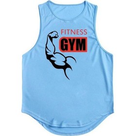Resim Gökyüzü Mavisi Antrenman Spor Salonu Tank Top Erkek Kas Kolsuz Spor Giyim Gömleği Stringer Moda Giyim Vücut Geliştirme Atletleri Fitness Yeleği 
