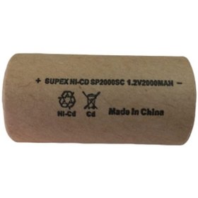 Resim Supex SP2000SC 2000 mAh 1.2 V SC Ni-CD Kağıt Şarj Edilebilir Pil 
