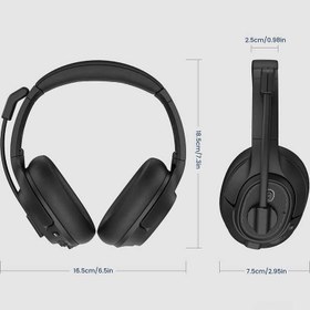 Resim Eksa H2 Mikrofonlu Ayarlanabilir Başlıklı Kulak Üstü Gürültü Önleyici Bluetooth Kulaklık - Siyah 