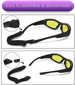 Resim TERAISE Motosiklet Sürüş Gözlükleri Güvenlik Kayak Gözlükleri Ayarlanabilir Güneş Gözlüğü 