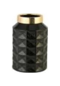 Resim Evdema Siyah Cam Vazo Siyah 