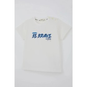 Resim Breeze Erkek Çocuk Tişört Grafiti Baskılı 2-6 Yaş, Ekru 