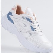 Resim Kalın Faylon Taban Desenli Bağcıklı Unisex Beyaz Pudra Spor Ayakkabı Tbb013-0 Beyaz Pudra 