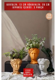 Resim Dekoratif Vazo Seti Obje Ev Dekorasyon Masa Üstü Dekor Vazo Seti Model 37 Turuncu Beyaz Gold Turuncu Beyaz Gold 