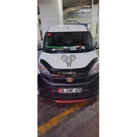 Resim Stickerlı Fiat Doblo Kaput Rüzgarlığı Parlak Siyah 2015 ve Sonraki Modeller 4 mm Kalın Plastik 