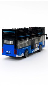 Resim Sesli Işıklı Kapıları Açılıp Kapanabilen Çift Katlı Yolcu Otobüsü 