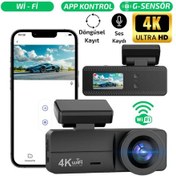 Resim F8 4k Uhd Araç İçi Kamera 128gb Wi-fi, Ir Gece Görüşü ,dashcam 