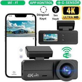 Resim F8 4k Uhd Araç İçi Kamera 128gb Wi-fi, Ir Gece Görüşü ,dashcam 