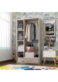 Resim Kenzlife giysi dolabı mengühan 175*90*40 crd gardırop 1 çekmeceli 