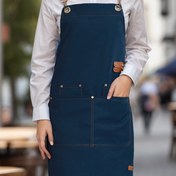 Resim Kontrast Trim Kare Yaka Önlük, Mutfakta Çalışmak İçin Fonksiyonel Bağcıklı Cep Önlüğü, Kadın Giyim 