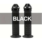 Resim Hightower Motorcycle Cnc Alüminyum Tutamak Kaymaz Siyah Motosiklet Gidon Kontrol 