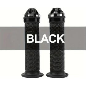 Resim Hightower Motorcycle Cnc Alüminyum Tutamak Kaymaz Siyah Motosiklet Gidon Kontrol 