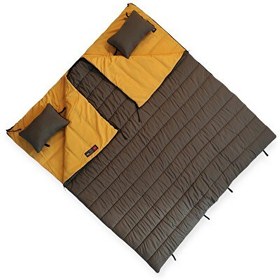 Resim Naturecamp Hati 350 -15 Derece Birleşebilir Çift Kişilik Yastıklı Kahverengi Uyku Tulumu 