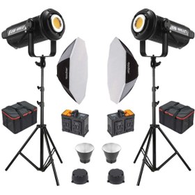 Resim GDX LV-700C-II 2'li Full Set (95 cm Bowens Octagon Softbox + 260 cm Kalın Işık Ayağı) 