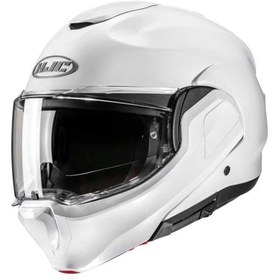 Resim HJC F100 Çene Açılır Motosiklet Kaskı Beyaz 