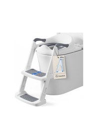 Resim Deanic Çocuk Klozet Adaptörü Merdivenli - Pu Pedli - Kaymaz 1- 7 Yaş, 38- 47 CM Uyumlu Gri 