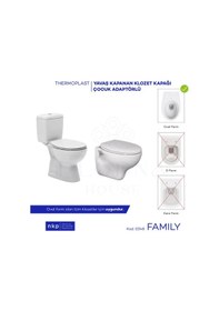 Resim Çocuk Adaptörlü Yavaş Kapanan Klozet Kapağı Family 