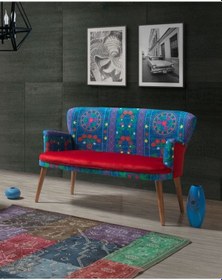 Resim Azra Mobilya Çay Seti Oturma Grubu Oturma Takımı Koltuk Takımı Ahşap Mobilya Takımı Balkon Bahçe Mobilyası Turkuaz 