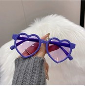 Resim Winful Çocuk Kalp Şeklinde Güneş Gözlüğü - Retro Pembe Uv400 Korumalı Bebek/kız/erkek Moda Gözlükmaviother51 Gri 