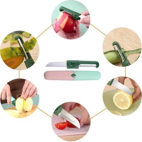 Resim cesoyuncak 3 Adet Bıçaklı Soyucu Çift Taraflı Pratik Sebze Meyve Soyucu 