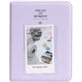 Resim Instax Mini Film Uyumlu 64'lü Lila PVC Albüm 