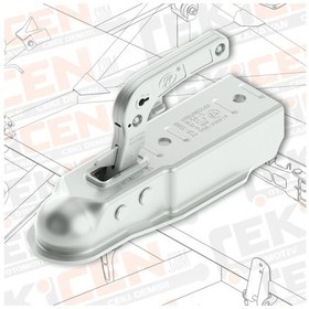 Resim Römork ve Karavan Kaplin - 1300 Kg - Dörtköşe 60 Mm Bağlantı 