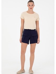 Resim U.s. Polo Assn. Kadın Lacivert Şort Örme 50281899-vr033 Lacivert 