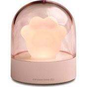 Resim Geeksen Pembe Kedi Pençesi Led Gece Lambası - Müzikli, Dokunmatik Kontrollü, 3 Parlaklık Seviyeli Pembe 
