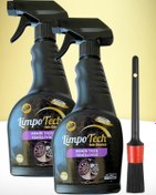 Resim LİMPO TECH Limpotech Jant Temizleyici Demir Tozu Temizleyici Sprey 500ml (2 ADET) Detay Fırçası 