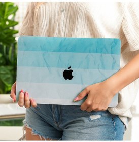 Resim Apple Uyumlu MacBook Air 13 M1 Kılıf Sert Kapak İnce Hafif Darbe Çizilme Koruma Touch Id 13.3 İnç Turkuaz 