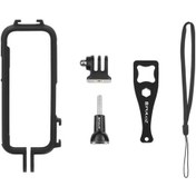 Resim Pazly Insta360 X3 İçin Profesyonel Panoroma Kafesi - 2 Soğuk Ayakkabı & Tripod Adaptörü, Kamera Koruyucu Çerçeve 