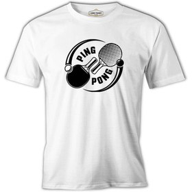 Resim Masa Tenisi - Ping Pong Ying Yan Beyaz Erkek Tshirt - Beyaz / M 