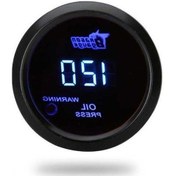 Resim Pazly 52mm Siyah Lcd Yağ Basınç Göstergesi - 0-120psi, Uyarı Işıklı, 12v Dc 