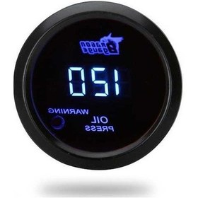 Resim Pazly 52mm Siyah Lcd Yağ Basınç Göstergesi - 0-120psi, Uyarı Işıklı, 12v Dc 