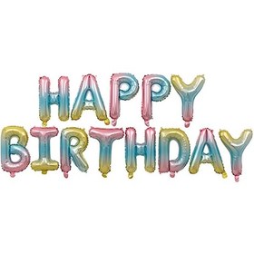 Resim Geeroyoo Renkli 16 İnç Doğum Günü Balon Seti - Alüminyum Folyo Parti Dekorasyonu 