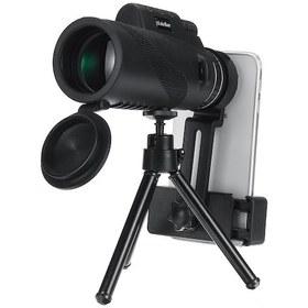 Resim Monoküler Teleskop 10x Hd Açık Optik Lens Teleskop Gece Görüşü Tripod Telefon Klibi 