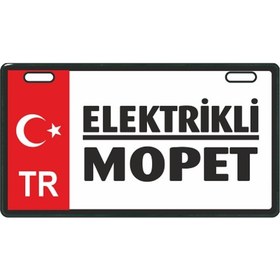 Resim Gogomoto Kırmızı Elektrikli Mopet E-Bike Plakalık 