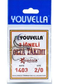 Resim Youvella 1403 Hazır 3 İğneli Yemli Takım No:2/0 