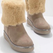 Resim Bambi Vizon Süet Kadın Bot & Bootie K02606000502 
