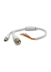 Resim Hadron Hdx5531 Dc Power Jack Kablo 5.5 X 2.5 Mm Ve Bnc 30 Cm - Beyaz 