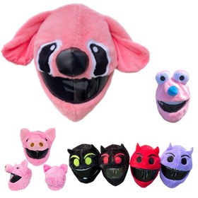 Resim Bisiklet Kaskı Peluş Kapak, Sevimli Karakter Süslemeli Tam Yüz Maskesi - Siyah Canavar Stili Başlık. Bisük Sürme Aksesuar ve Noel Hediyesi 