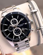 Resim Lee Cooper İtalyan Tasarım Bileklik Hediyeli 2 Yıl Garantili 5 Atm Erkek Kol Saati Elc.08326.350 Gümüş 