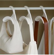 Resim Chuangyinshop Beyaz 5li Akrilik Çanta Kancası - Kaymaz Askılık, Minimalist Tarz Diğer 