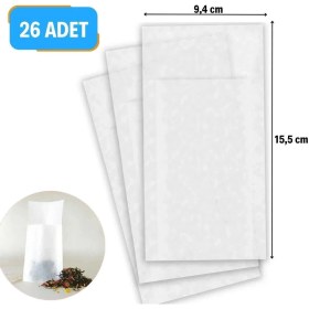 Resim Venüs Shopping 26 Adet Pratik Kullan At Çay,Bitki Çayı,Filtre Kahve Demleme Poşeti Süzgeci (4887) 