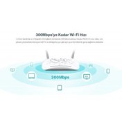 Resim TP-LINK VN020-F3, 4 Port, 2.4Ghz Wifi, 300Mbps, 2xAnten, VDSL, ADSL MODEM 