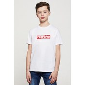 Resim Victory Royale Baskılı Unisex Çocuk Beyaz T-Shirt 